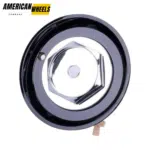 4pcs Set 151.8mm Snap On Black + Chrome Wheel Center Hub Caps – C013001