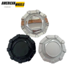 4pcs Set 160mm Snap On Chrome Black Wheel Center Caps – R-104