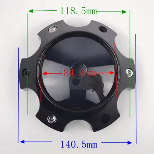 4pcs Set 140.5mm Snap On Black Wheel Center Caps No Logo – C015701 - Image 6