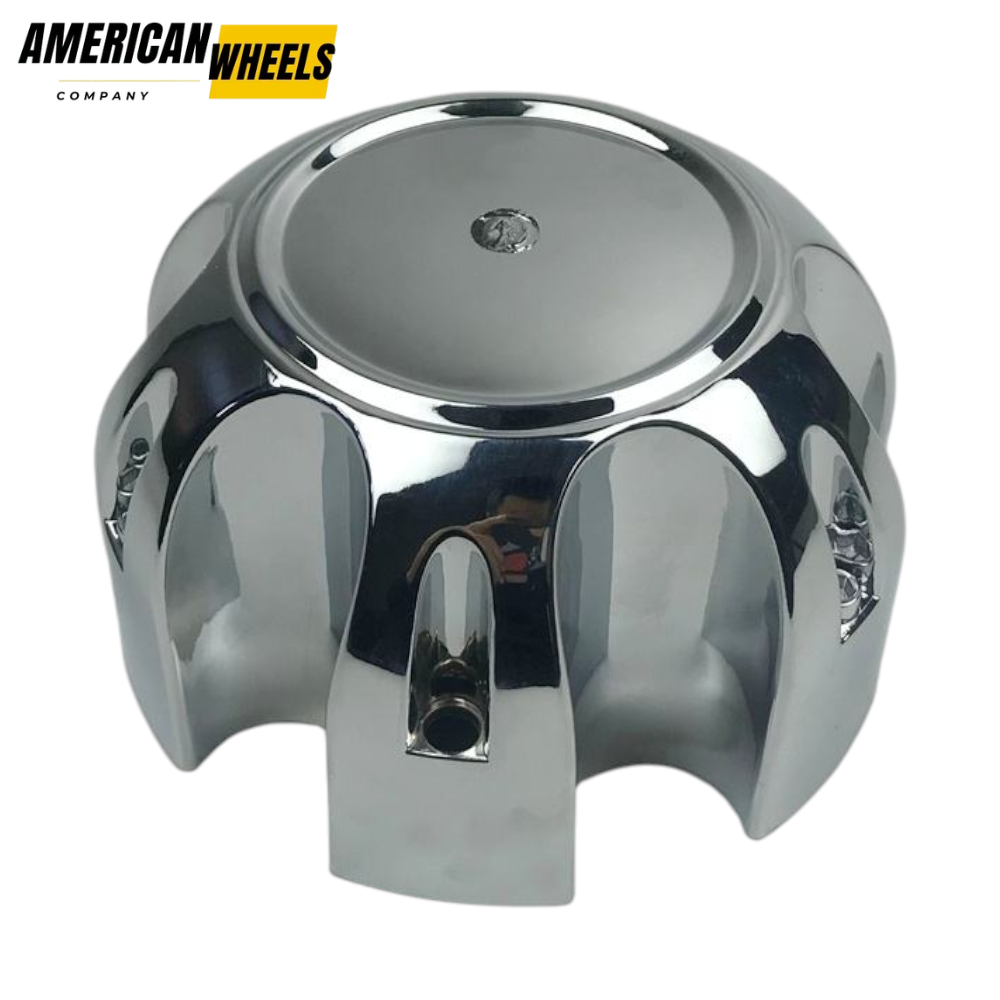 americanwheelscompany.com 4pcs Set 128mm Snap On Chrome Offroad Wheel Center Caps – 6*114.3 - Image 1