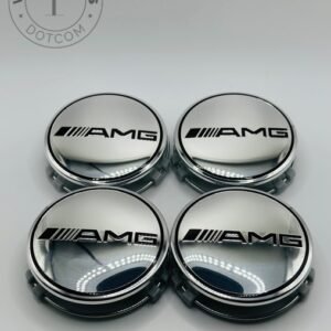 Mercedes Benz AMG 74mm Chrome Wheel Center Caps