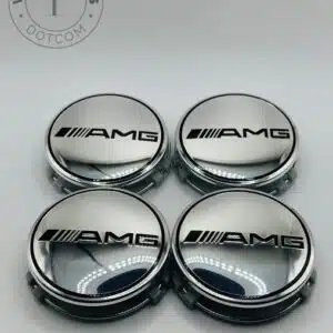 Mercedes Benz AMG 74mm Chrome Wheel Center Caps