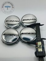 Mercedes Benz AMG 74mm Chrome Wheel Center Caps - 4pc Performance Set - Image 2