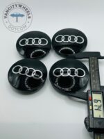 Audi Wheel Center Caps 68mm - Set of 4 Gloss Black | 8D0601170 - Image 2