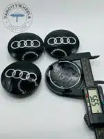Audi Wheel Center Caps 68mm - Set of 4 Gloss Black | 8D0601170 - Image 4