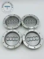 Set of 4 Silver AUDI Alloy Wheel Center Caps 146mm, Silver Center Hub Caps for AUDI 146mm
