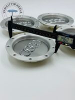 Set of 4 Silver AUDI Alloy Wheel Center Caps 146mm, Silver Center Hub Caps for AUDI 146mm - Image 2