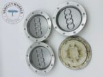 Set of 4 Silver AUDI Alloy Wheel Center Caps 146mm, Silver Center Hub Caps for AUDI 146mm - Image 4