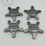 Set of 4 Grey AUDI Alloy Wheel Center Caps 135mm, Grey Center Hub Caps for AUDI 135mm