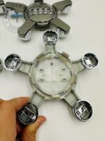 Set of 4 Grey AUDI Alloy Wheel Center Caps 150mm, Grey Center Hub Caps for AUDI 150mm - Image 2