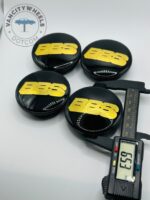 BBS 65mm Black & Gold Wheel Center Caps - 4pc Motorsport Set 3B7601171 - Image 2