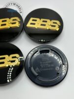 BBS 69mm Black & Gold Wheel Center Caps - 4pc Set 36112225190 - Image 3