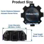 Helo Wheels Center Cap for 8 Lug HE878 HE879 HE900 HE901 HE904 Rim #S057L170 169mm 6.63in - 20274267HB - Image 3