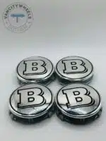 Brabus 75mm Chrome Wheel Center Caps