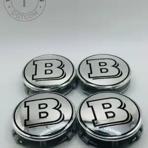 Brabus 75mm Chrome Wheel Center Caps