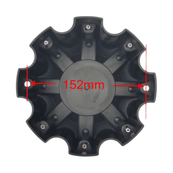 4pcs Set 170mm Snap On Black 8 Hole 8×165 / 8×170 Wheel Center Hub Cap – C-030-6 - Image 9