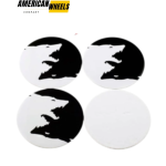 Wheel Center Cap Aluminum Stickers with Black and White Wolves for Decoration Rim 61mm 4pc - 20270008 - Image 3