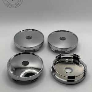 60mm Polished Chrome Universal Wheel Center Caps