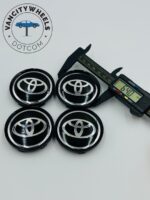 Toyota wheel center caps Chrome Black logo