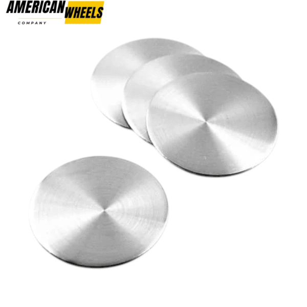4pcs 45mm 1.77in Wheel Center Caps Aluminum Pure Black or Pure Silver Stickers - 20213706 - Image 3