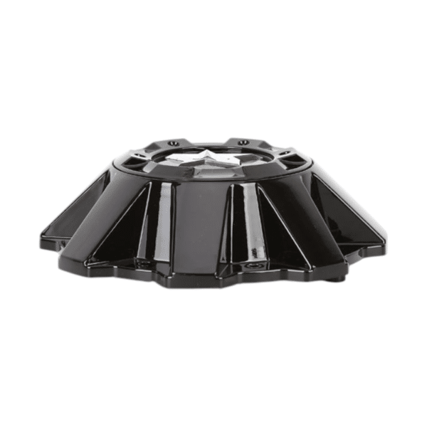 4pcs Set 208.5mm Snap On Offroad Plastic Wheel Center Caps Matte Black with Chrome Logo – C-052-3 - Image 4