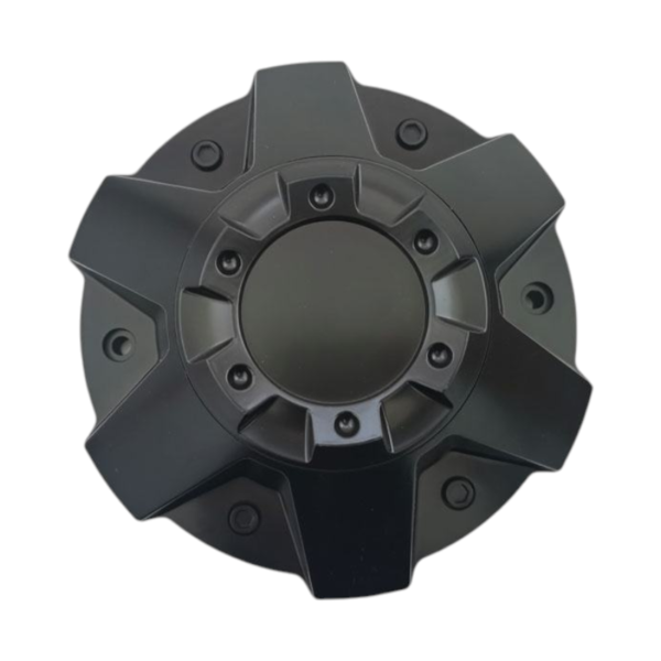 4pcs Set 195.7mm Snap On Black 6 Lug No Logo Offroad Wheel Center Cap – C-054 - Image 2