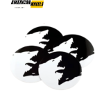 Wheel Center Cap Aluminum Stickers with Black and White Wolves for Decoration Rim 61mm 4pc - 20270008 - Image 2