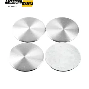 Wheel Center Rim Caps Stickers Aluminum Decals for Auto Wheel Decoration 89mm 3.5in 4pcs - 20270029BKx4