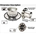 4.9in Rear Dually Eagle Alloys 8 Lug Wheel Rim Hub Center Cap for 8x6.5 and 8x700 Wheel - 20274352CH - Image 5