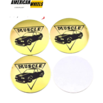 59mm Aluminum Wheel Center Caps Stickers Muscle Car Golden Pattern 4pcs - 20214930 - Image 4
