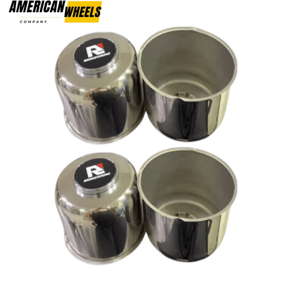 Push Through Stainless Center Caps 4.88in Hole 4.37in Tall with Removable Floating Top Cap - 20274706=[74303+77130+71021] - Image 2