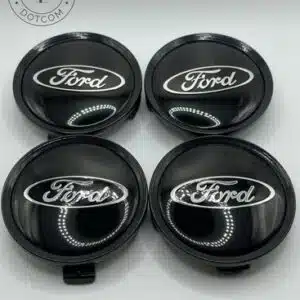 Ford 75mm Gloss Black Wheel Center Caps