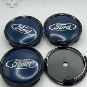 Ford 75mm Blue Wheel Center Caps
