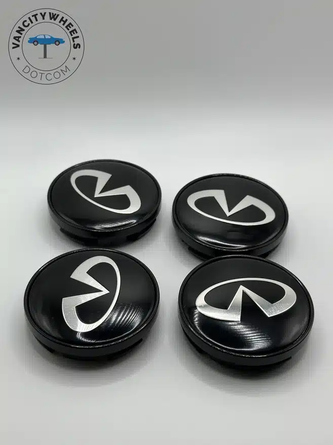 Infiniti 60mm Black Wheel Center Caps Infiniti 60mm Black Wheel Center Caps
