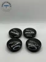 Jaguar 60mm Black Wheel Center Caps - 4pc Leaper Logo Set - Image 4