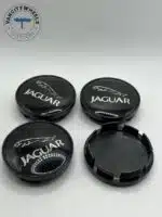 Jaguar 60mm Black Leaper Wheel Center Caps