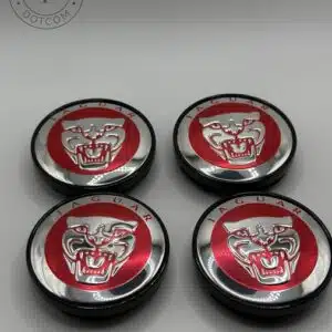 Jaguar 60mm Black Wheel Center Caps