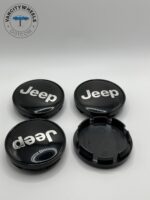 Jeep 60mm Black & Chrome Wheel Center Caps - 4pc Premium Set - Image 4
