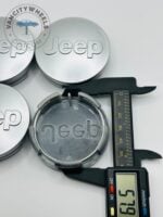 Set Of 4 Jeep Silver Alloy Wheel Center Caps 63mm, Center Hub Caps For Jeep 63mm - Image 2