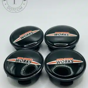 John Cooper Works 54mm Black Wheel Center Caps