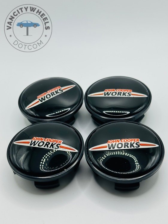 John Cooper Works 54mm Black Wheel Center Caps