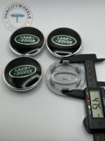 Land Rover 61mm Green & Silver Wheel Center Caps - 4pc Heritage Set - Image 4