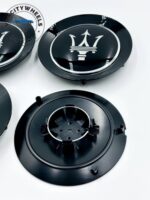 Maserati Ghibli Wheel Center Cap 152mm(58mm) #670013626 - Black, Maserati Wheel Center Caps - Black (Set of 4) - Image 5
