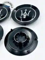 Maserati Ghibli Wheel Center Cap 152mm(58mm) #670013626 - Black, Maserati Wheel Center Caps - Black (Set of 4) - Image 5