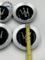 Maserati Ghibli Wheel Center Cap 152mm(58mm) #670013626 - Black/Silver, Maserati Wheel Center Caps - Black (Set of 4) (Copy) - Image 3