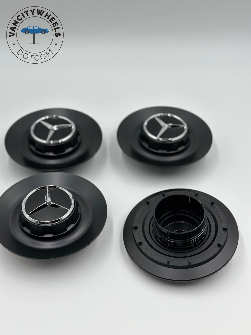 mercedes147mm37.jpeg Set Of 4 Mercedes Benz Center Caps A0004001100 - Image 1