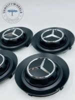 Set of 4 Black Mercedes Benz Alloy Wheel Center Caps 146mm, Black Center Hub Caps for Mercedes Benz 146mm - Image 2