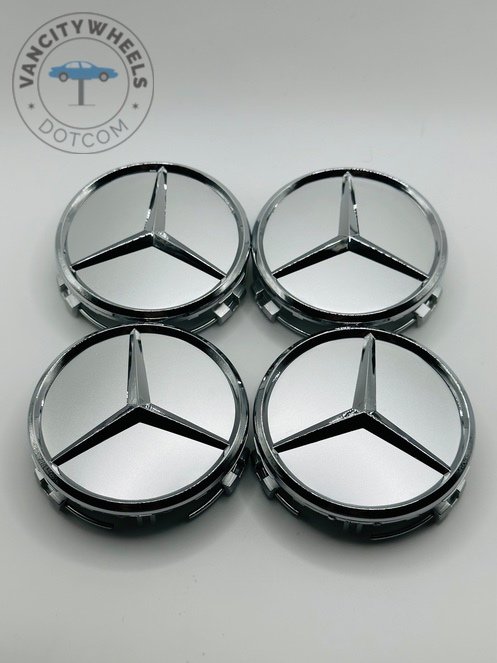Mercedes-Benz 75mm Chrome Wheel Center Caps