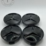 Mercedes-Benz 75mm Gloss Black Wheel Center Caps