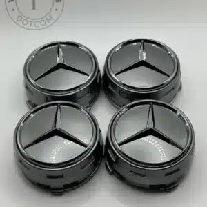 Mercedes-Benz 75mm Gloss Grey Wheel Center Caps